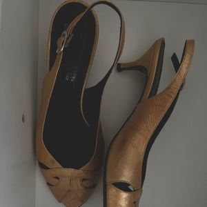 Copper Low Heel Sandal